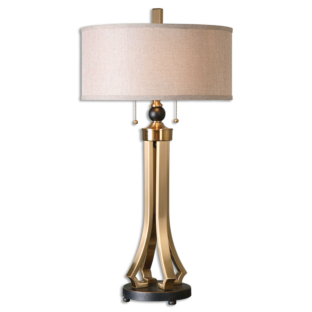 American Home Furniture Uttermost Selvino Brushed Brass Table Lamp