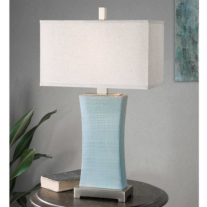American Home Furniture Uttermost Cantarana Blue Gray Table Lamp