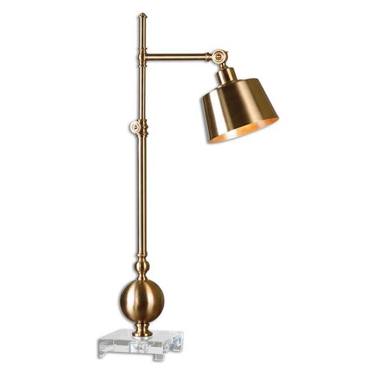 American Home Furniture Uttermost Laton Brushed Brass Task Lamp