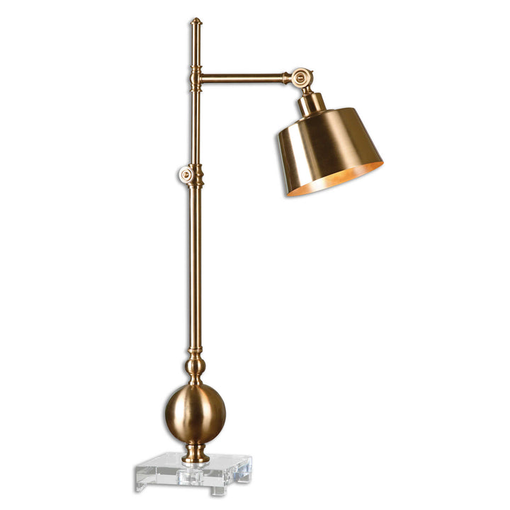 American Home Furniture Uttermost Laton Brushed Brass Task Lamp