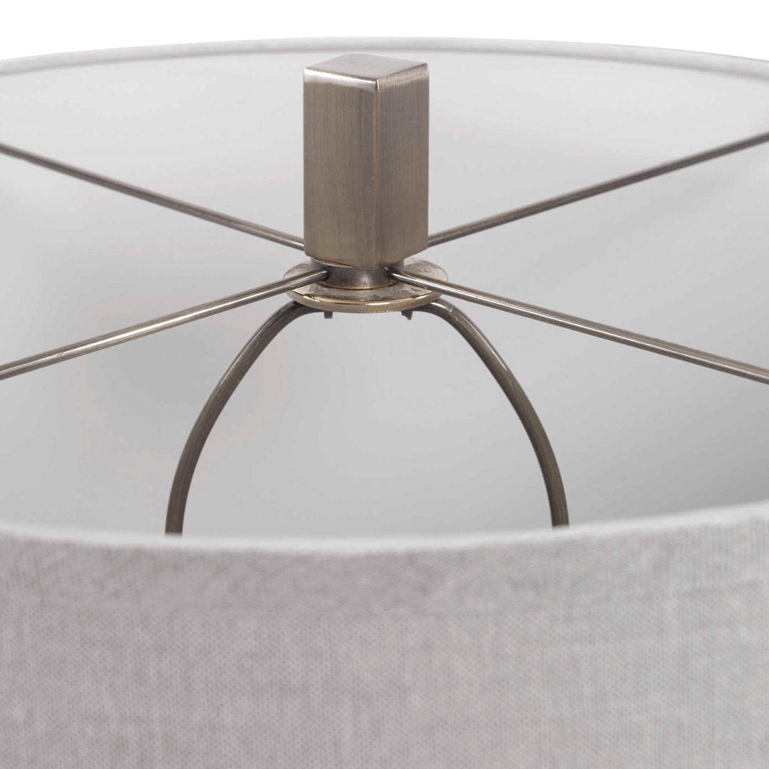American Home Furniture Uttermost Vilminore Gray Glass Table Lamp