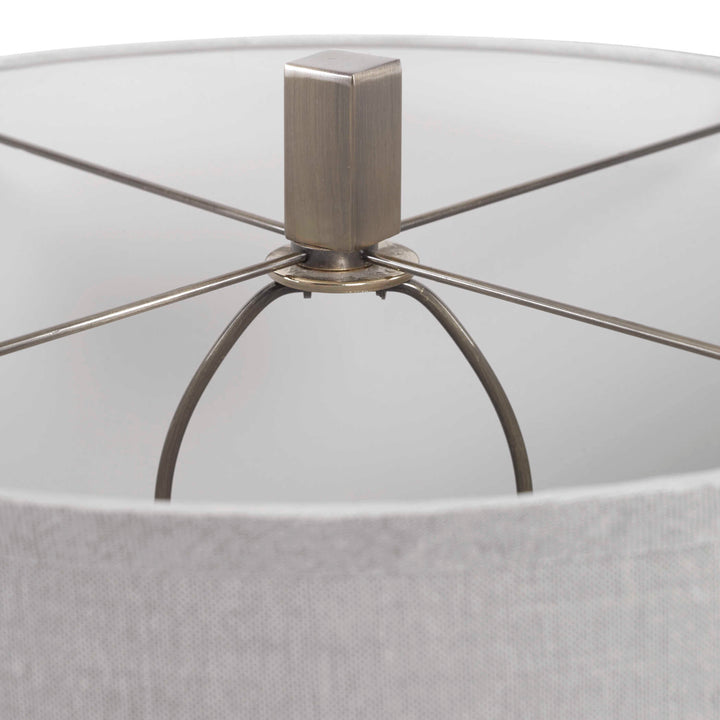 American Home Furniture Uttermost Vilminore Gray Glass Table Lamp