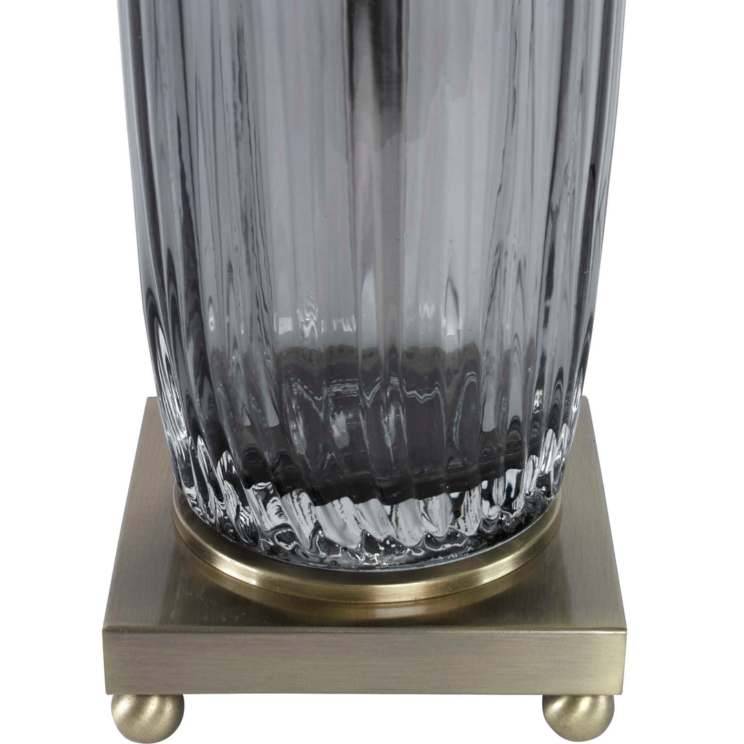 American Home Furniture Uttermost Vilminore Gray Glass Table Lamp