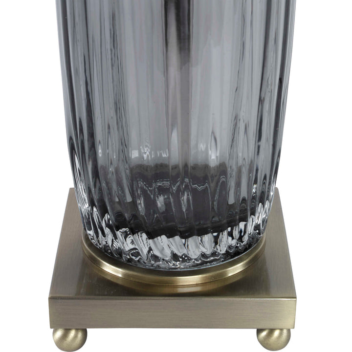 American Home Furniture Uttermost Vilminore Gray Glass Table Lamp
