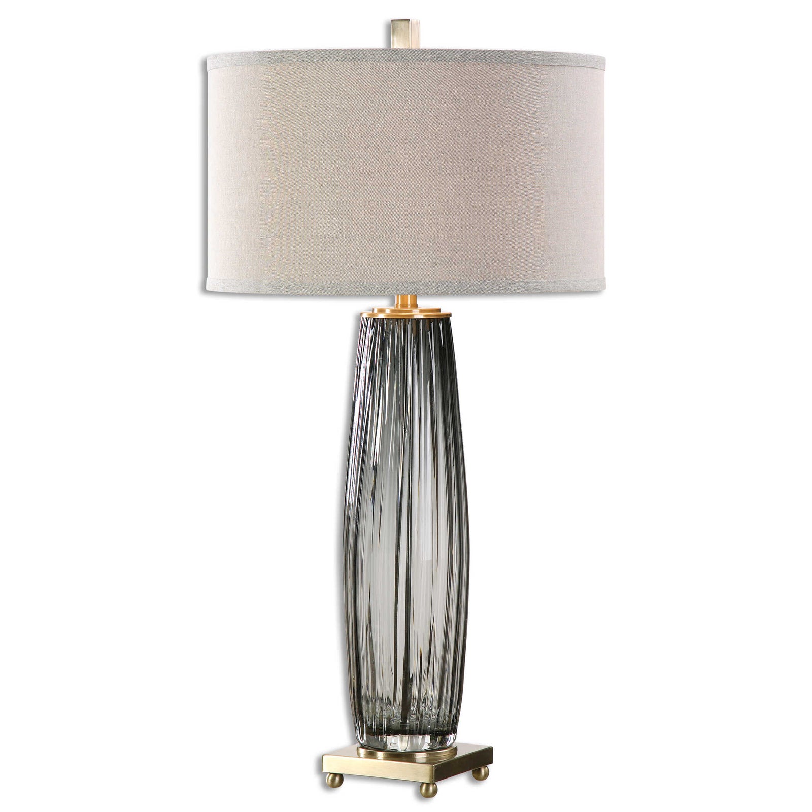 American Home Furniture Uttermost Vilminore Gray Glass Table Lamp
