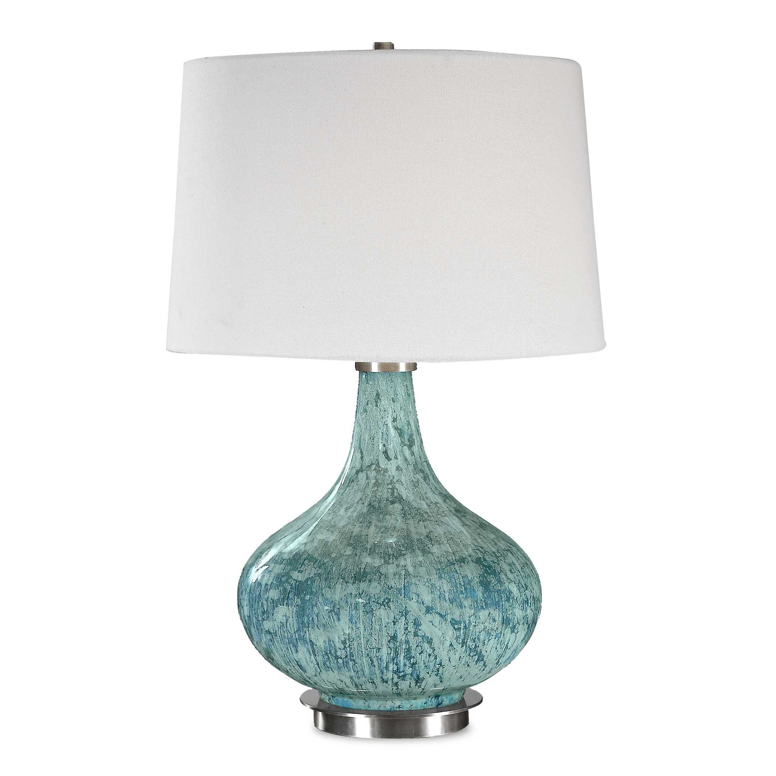 American Home Furniture Uttermost Celinda Blue Gray Glass Lamp