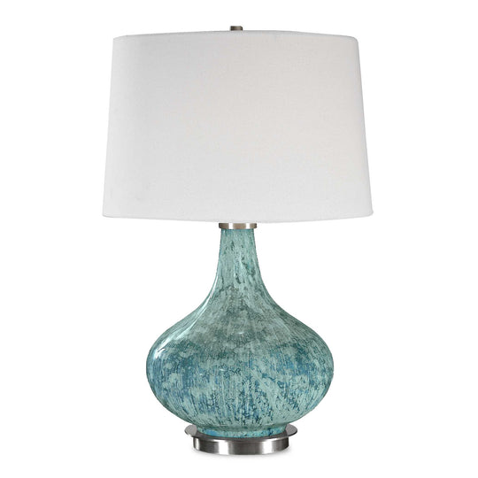 American Home Furniture Uttermost Celinda Blue Gray Glass Lamp
