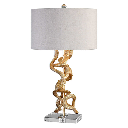 American Home Furniture Uttermost Twisted Vines Gold Table Lamp