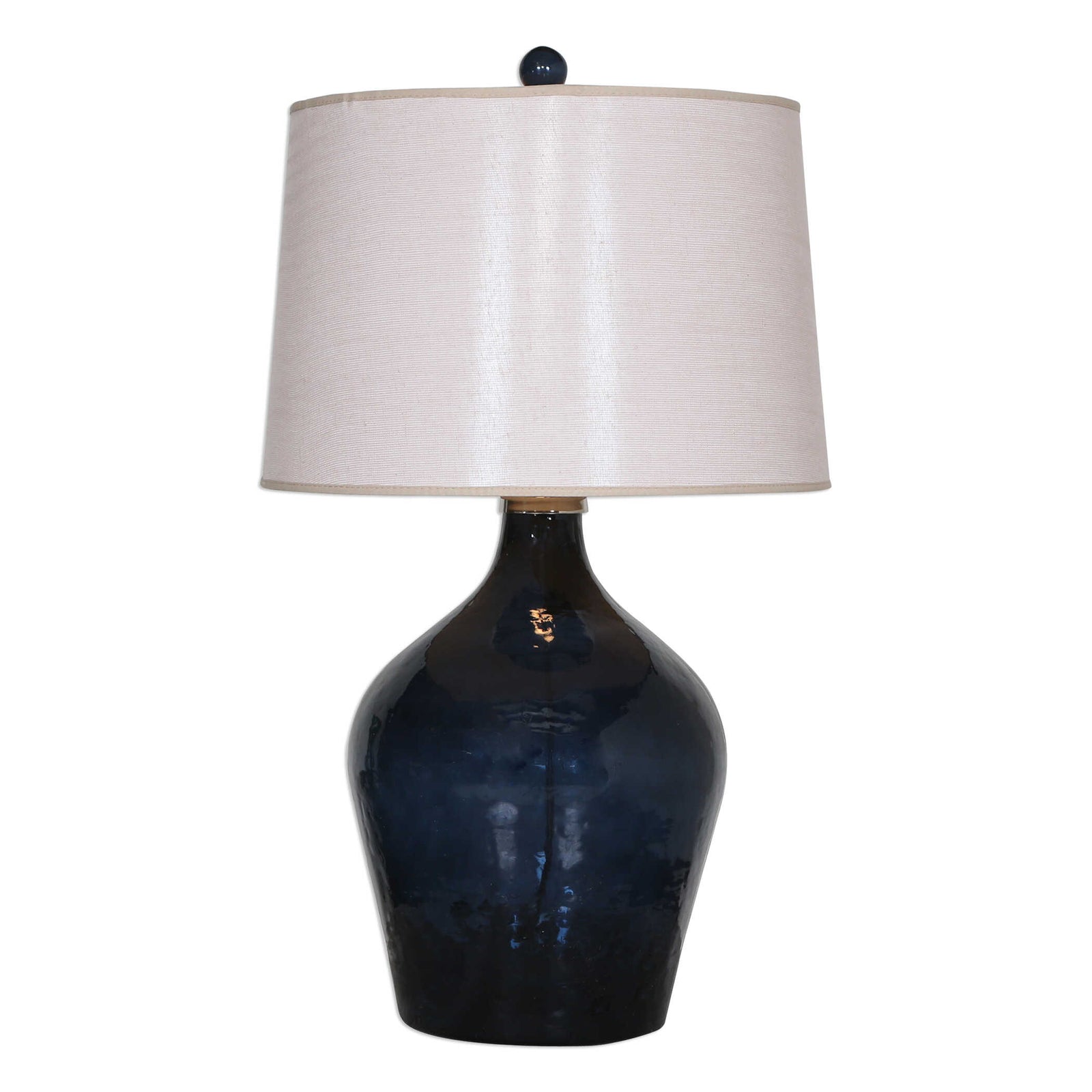 American Home Furniture Uttermost Lamone Blue Glass Lamp