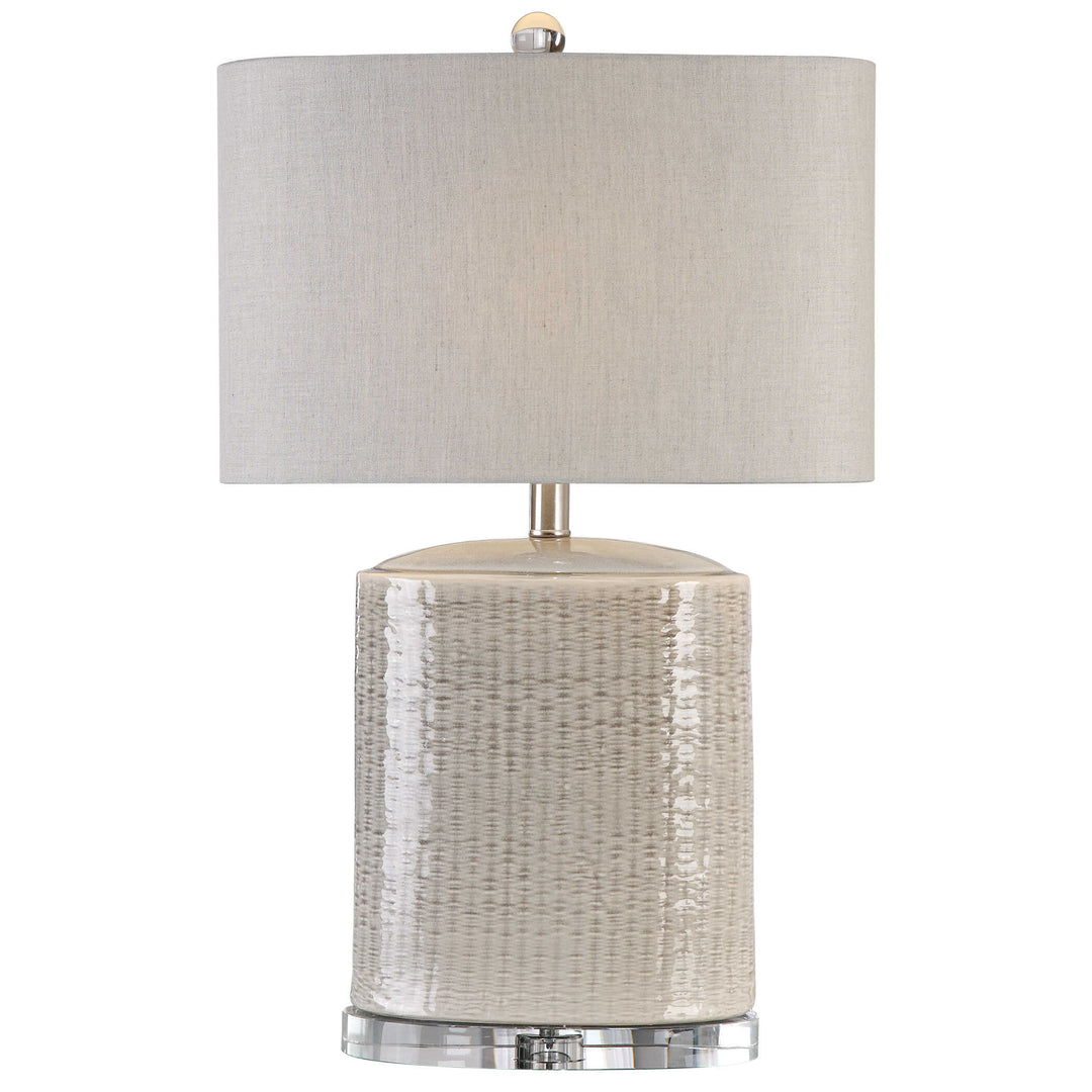 American Home Furniture Uttermost Modica Taupe Ceramic Lamp