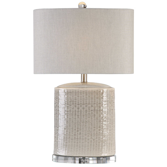 American Home Furniture Uttermost Modica Taupe Ceramic Lamp