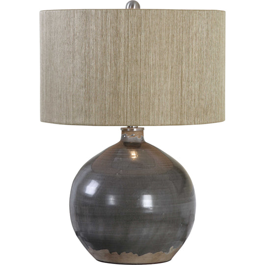 American Home Furniture Uttermost Vardenis Gray Ceramic Lamp