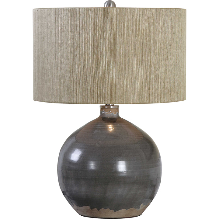 American Home Furniture Uttermost Vardenis Gray Ceramic Lamp
