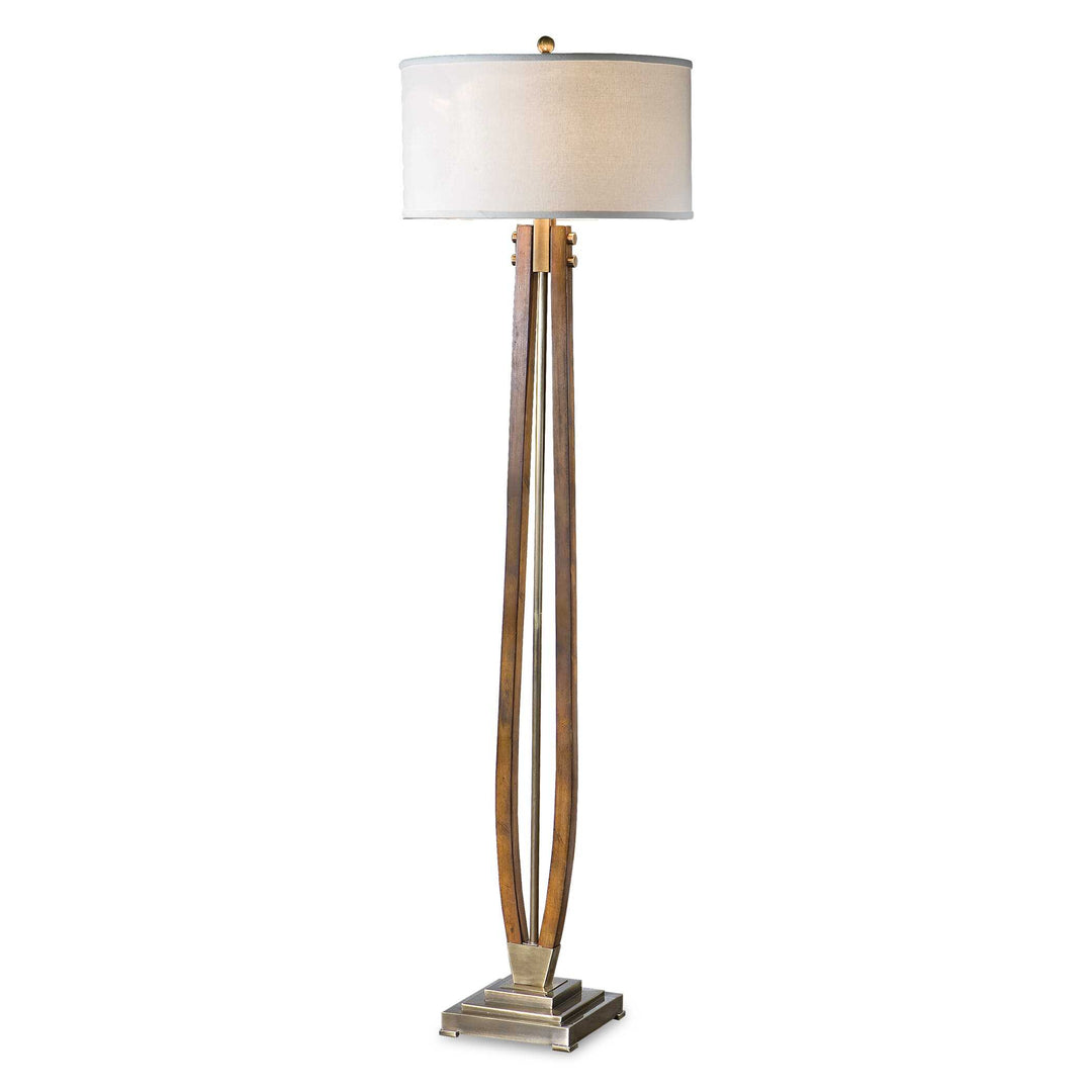 American Home Furniture Uttermost Boydton Burnished Wood Floor Lamp