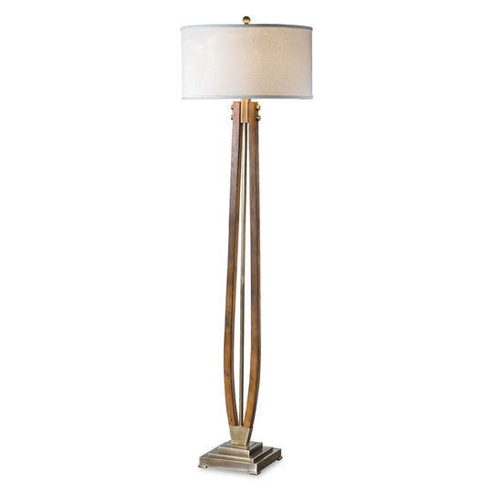 American Home Furniture Uttermost Boydton Burnished Wood Floor Lamp