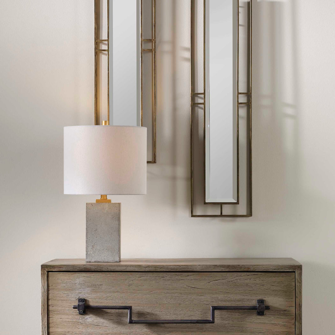 American Home Furniture Uttermost Drexel Concrete Block Lamp