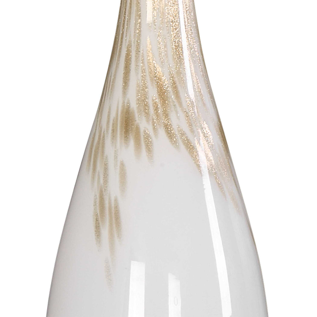 American Home Furniture Uttermost Cardoni White Glass Table Lamp
