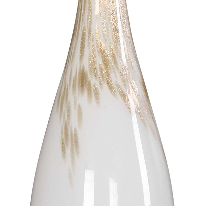 American Home Furniture Uttermost Cardoni White Glass Table Lamp