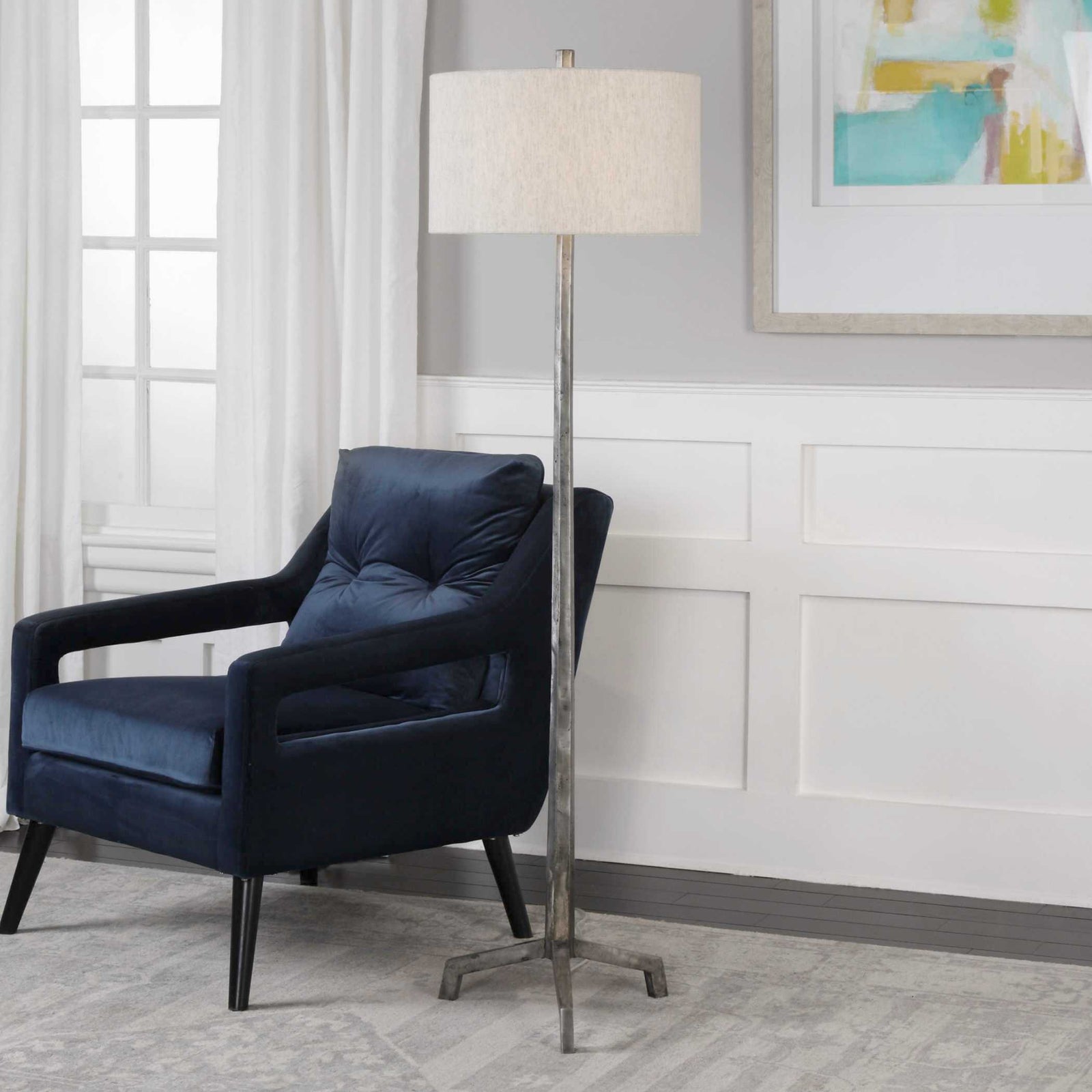 American Home Furniture Uttermost Ivor Cast Iron Floor Lamp