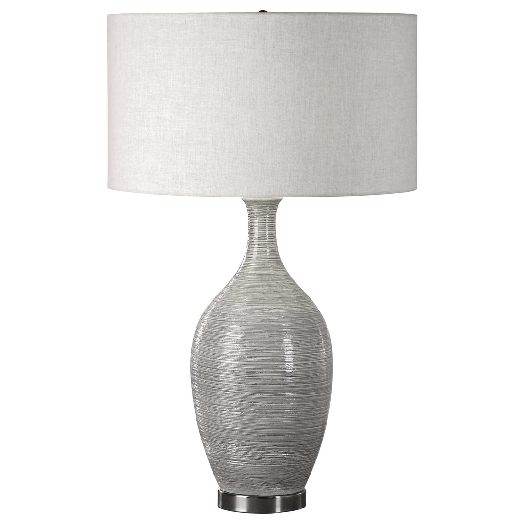 American Home Furniture Uttermost Dinah Gray Textured Table Lamp