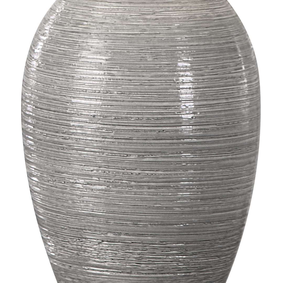 American Home Furniture Uttermost Dinah Gray Textured Table Lamp