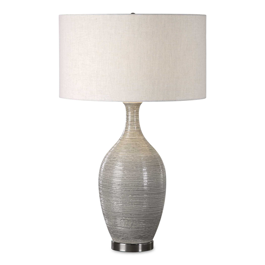 American Home Furniture Uttermost Dinah Gray Textured Table Lamp
