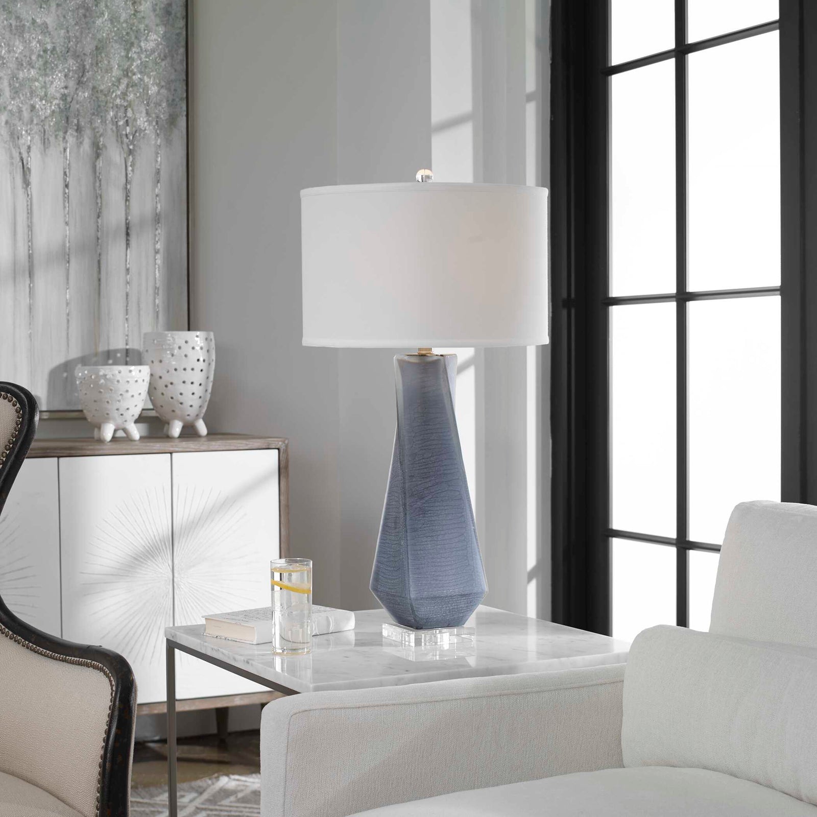 American Home Furniture Uttermost Anatoli Charcoal Gray Table Lamp