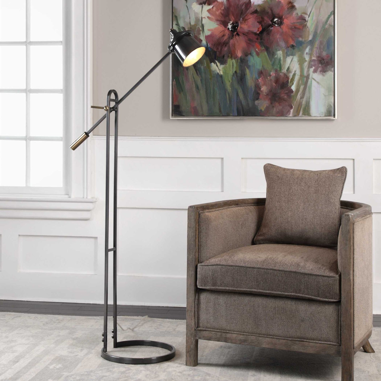 American Home Furniture Uttermost Chisum Floor Lamp