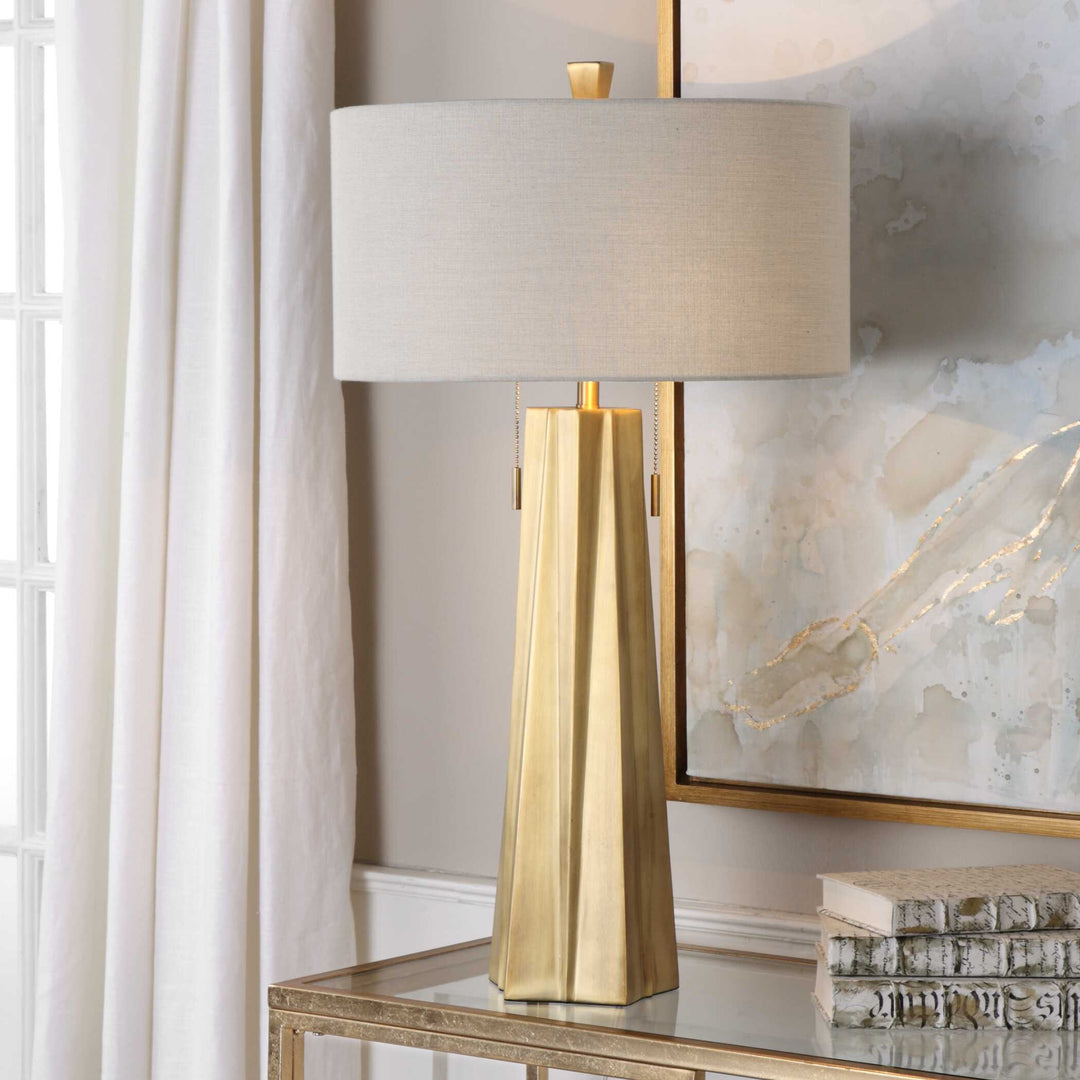 American Home Furniture Uttermost Maris Gold Table Lamp