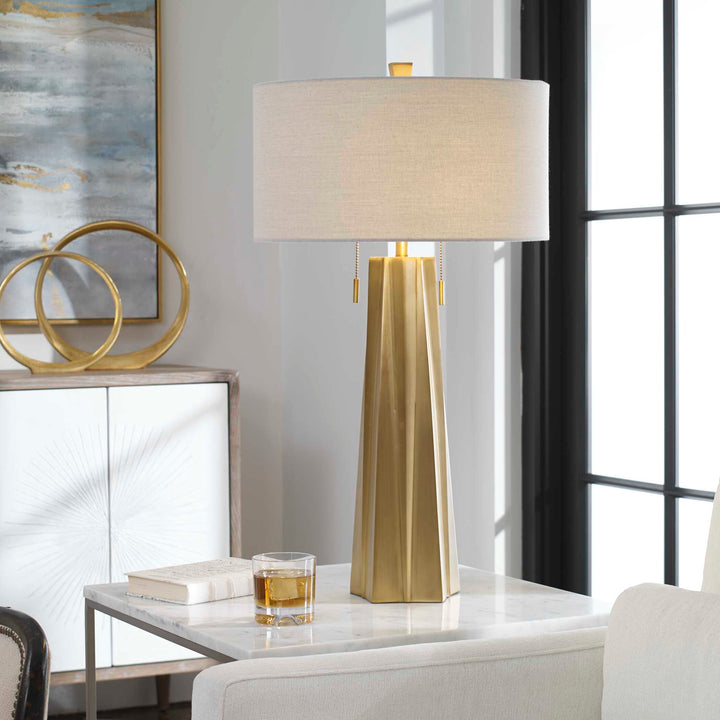 American Home Furniture Uttermost Maris Gold Table Lamp