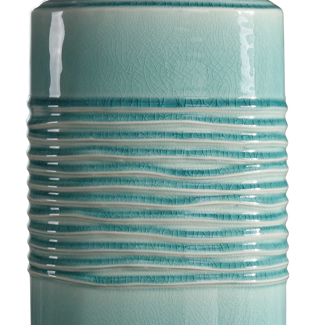 American Home Furniture Uttermost Rila Distressed Teal Table Lamp