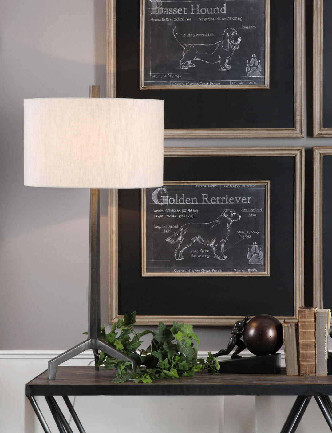 American Home Furniture Uttermost Ivor Cast Iron Lamp
