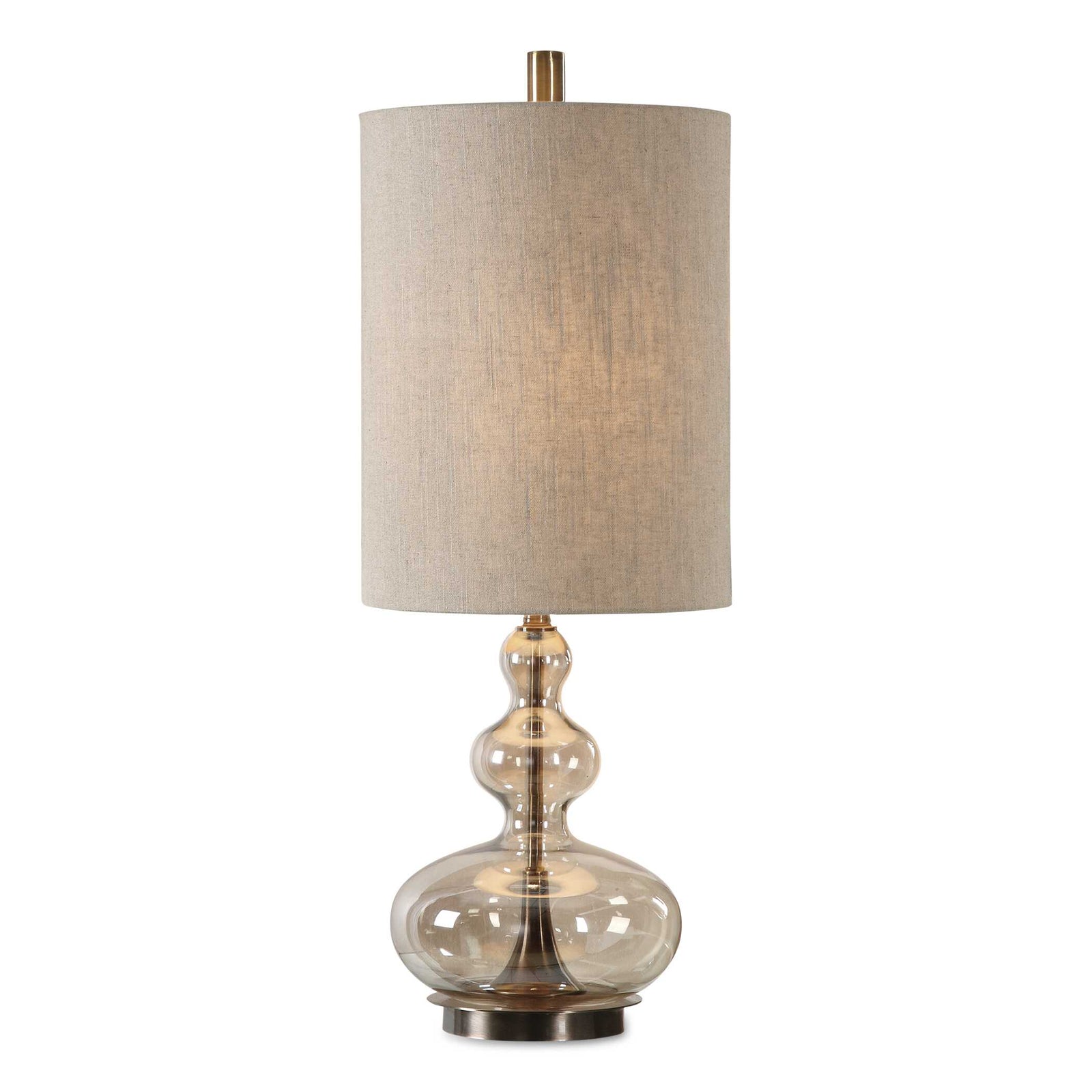American Home Furniture Uttermost Formoso Amber Glass Table Lamp