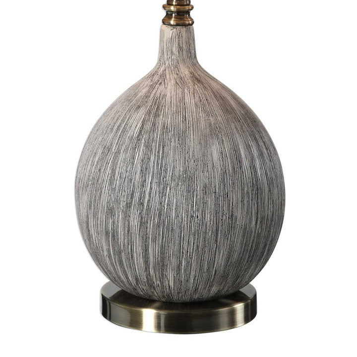 American Home Furniture Uttermost Hedera Textured Ivory Table Lamp