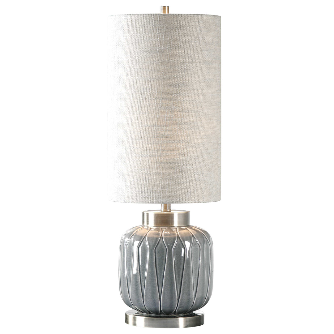American Home Furniture Uttermost Zahlia Aged Gray Ceramic Lamp