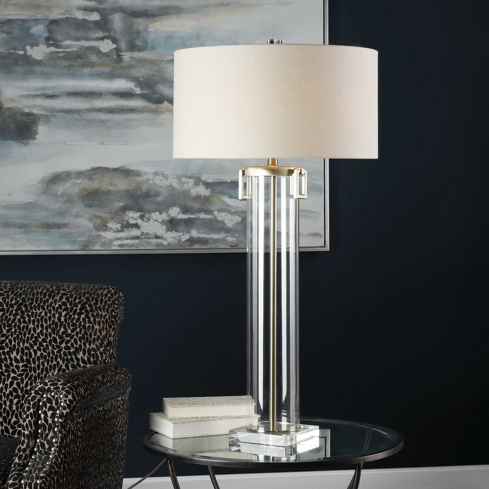 American Home Furniture Uttermost Monette Tall Cylinder Lamp