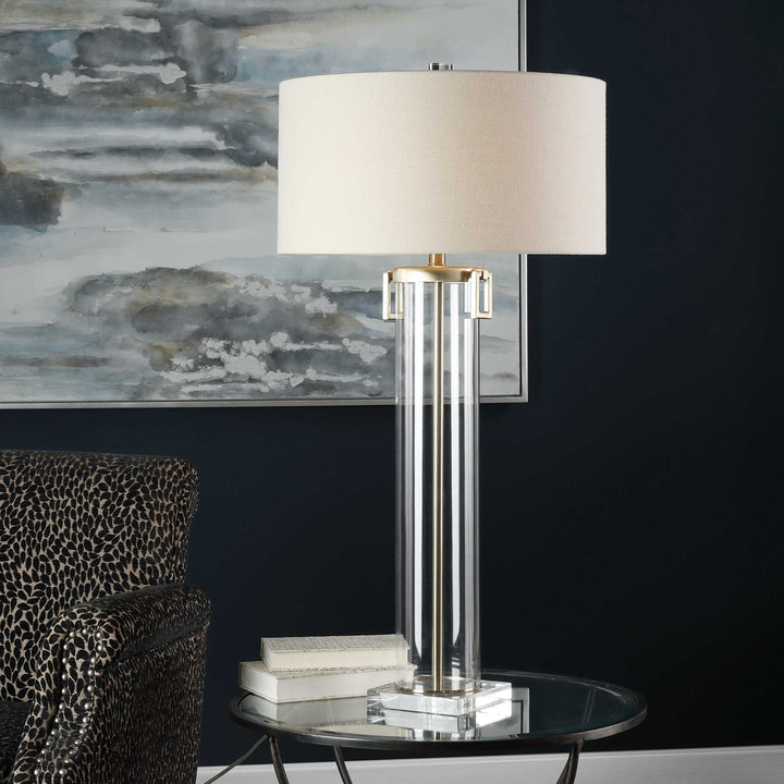 American Home Furniture Uttermost Monette Tall Cylinder Lamp