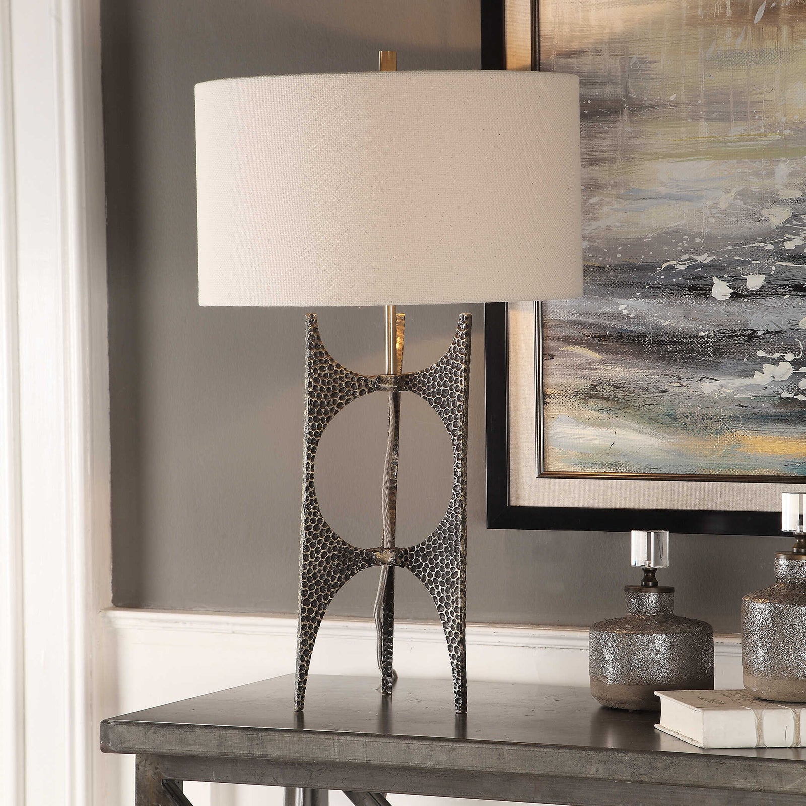 American Home Furniture Uttermost Goldia Antique Bronze Lamp