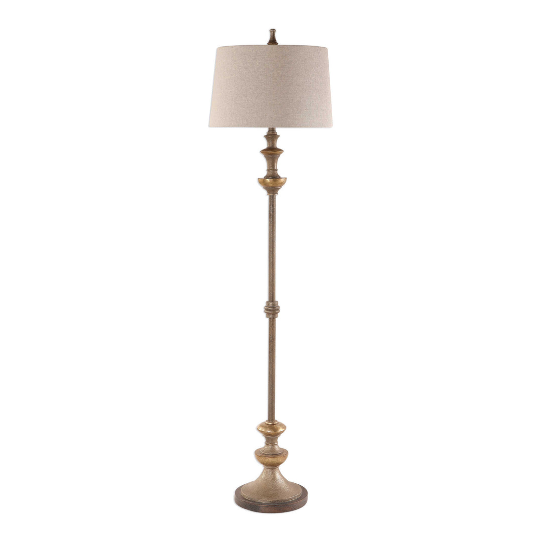 American Home Furniture Uttermost Vetralla Silver Bronze Floor Lamp