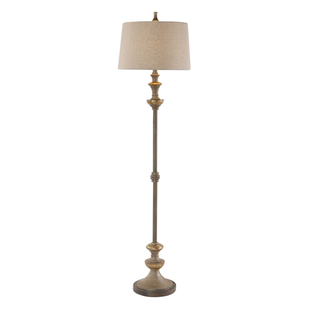 American Home Furniture Uttermost Vetralla Silver Bronze Floor Lamp