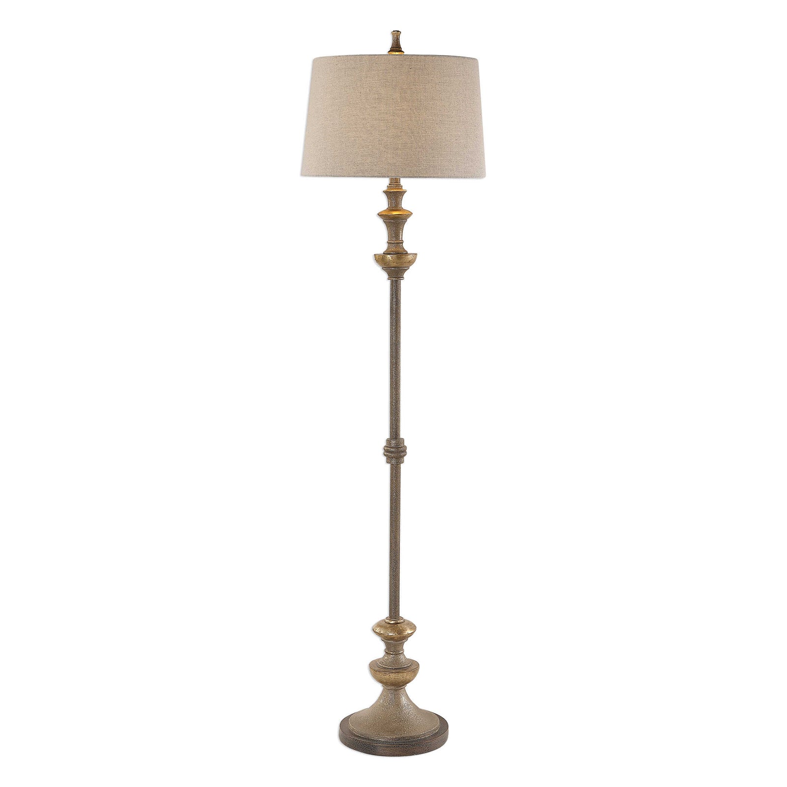 American Home Furniture Uttermost Vetralla Silver Bronze Floor Lamp