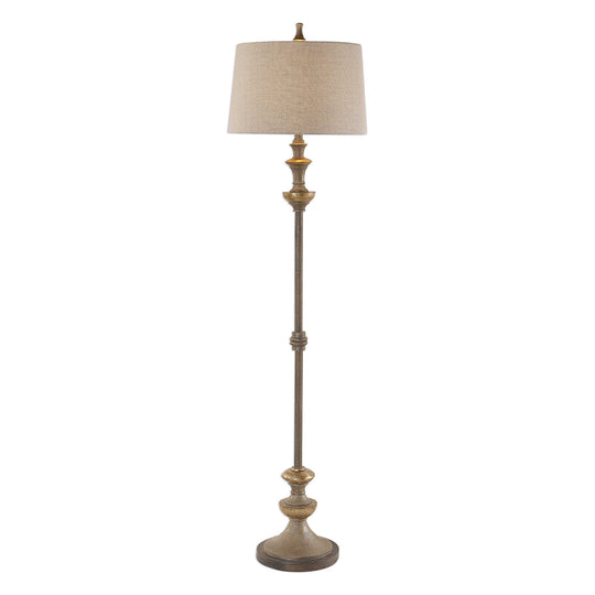 American Home Furniture Uttermost Vetralla Silver Bronze Floor Lamp