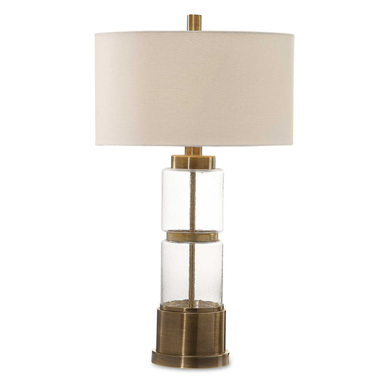American Home Furniture Uttermost Vaiga Glass Column Lamp