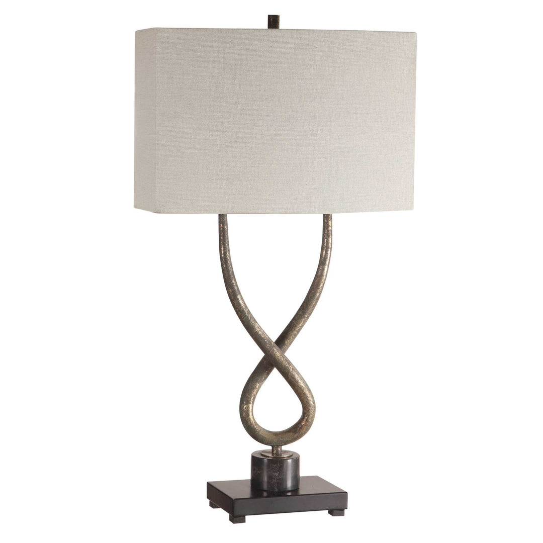 American Home Furniture Uttermost Talema Aged Silver Lamp