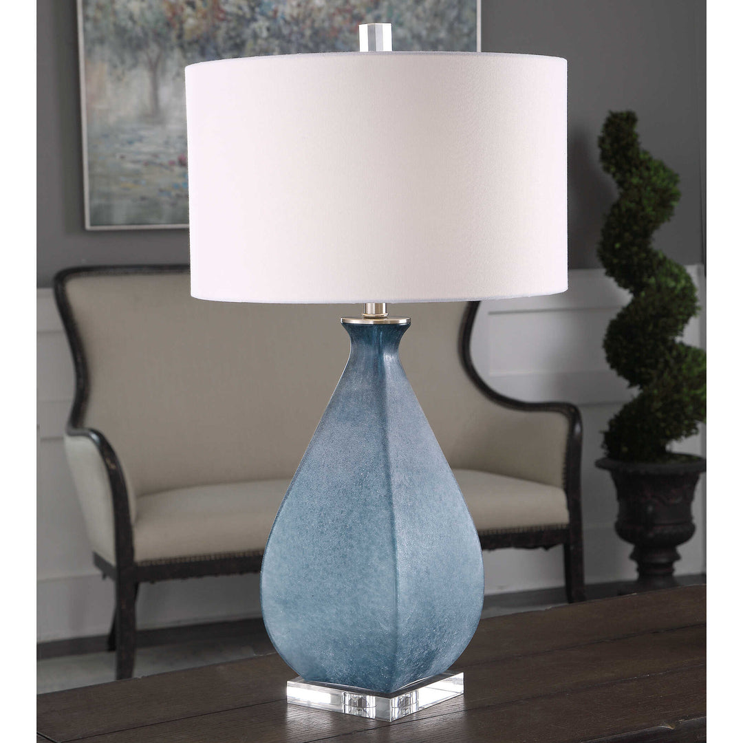 American Home Furniture Uttermost Atlantica Ocean Blue Lamp