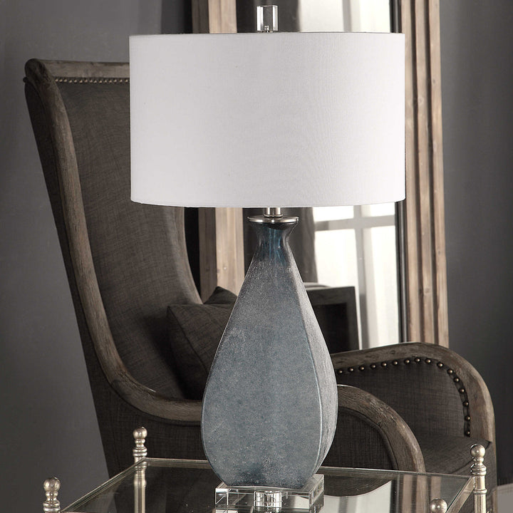 American Home Furniture Uttermost Atlantica Ocean Blue Lamp