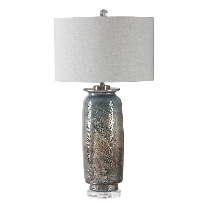 American Home Furniture Uttermost Olesya Swirl Glass Table Lamp