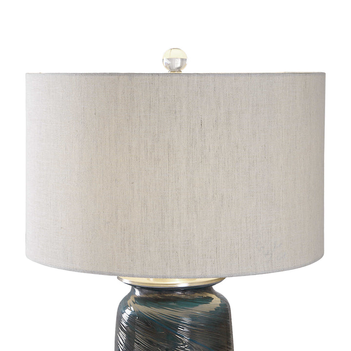 American Home Furniture Uttermost Olesya Swirl Glass Table Lamp