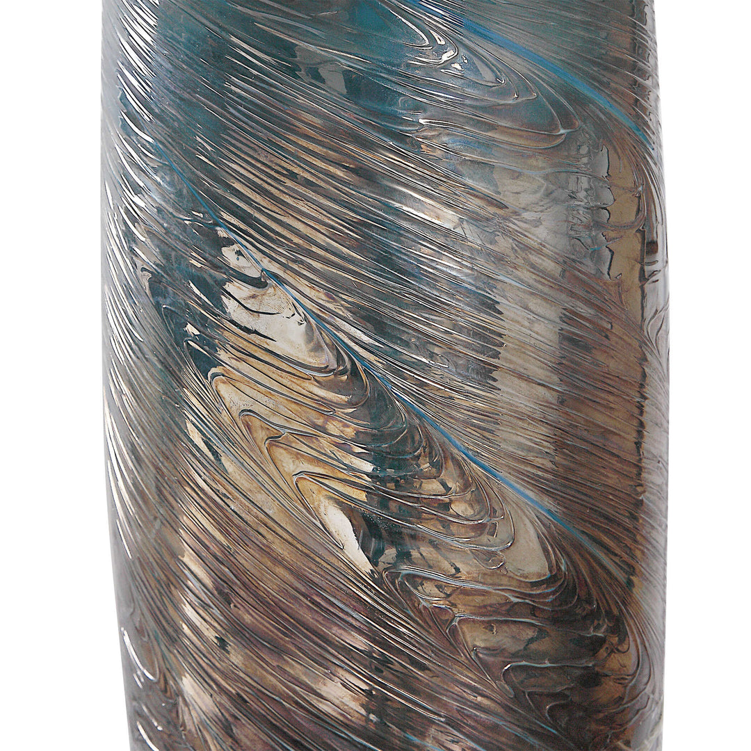 American Home Furniture Uttermost Olesya Swirl Glass Table Lamp
