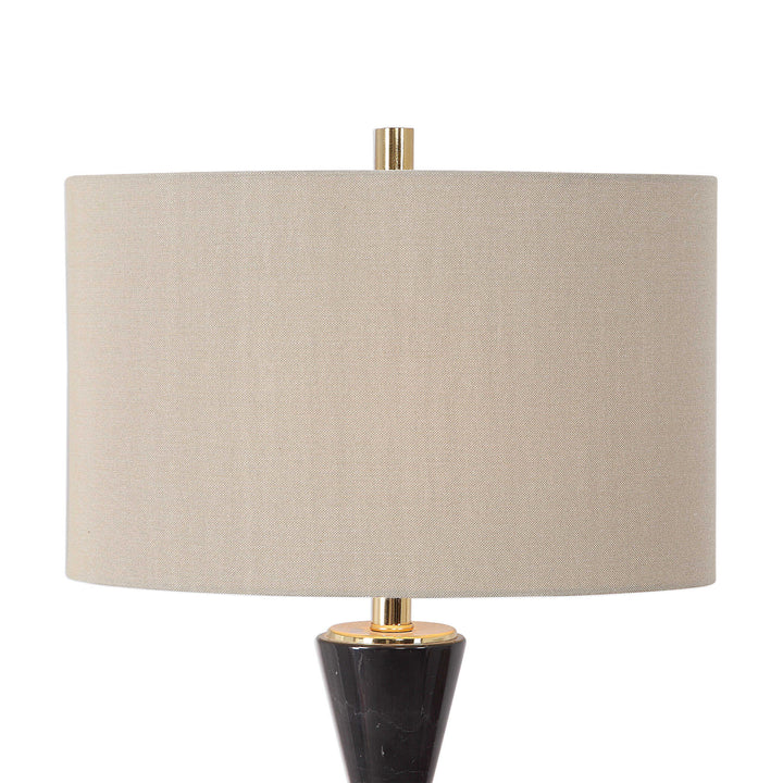 American Home Furniture Uttermost Alastair Black Marble Table Lamp